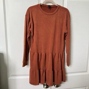 Wild Fable Dress Womens S Jersey Tiered Swing Comfy Mini Cottagecore